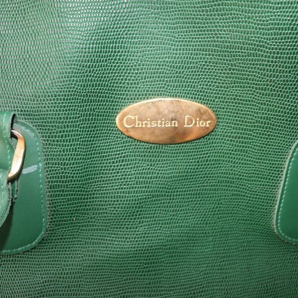 Christian Dior Perfume Lg Green Weekender Tote Bag - Picture 2 of 9